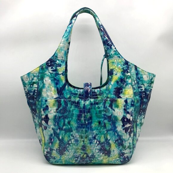 Brahmin Hydro Melbourne Croc Embossed Leather Carla Tote Bag - Picture 2 of 12